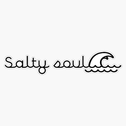 Salty Soul Design Waterproof Decal For Laptop Bumper Sticker 5" Vinyl Waterproof Decal Laptop Window Bumper Sticker 5" W