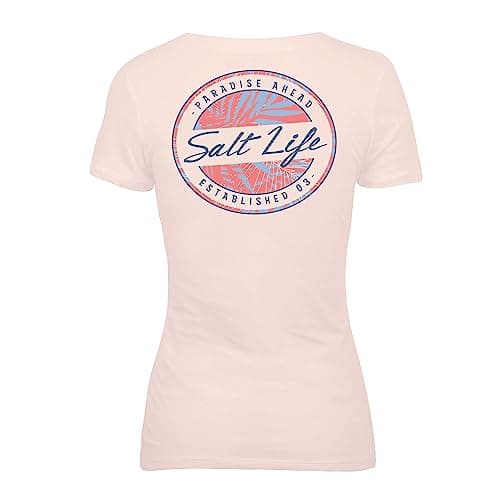 Salt Life Women's Funtastic Short Sleeve Scoop Neck Tee + Summer Essentials + Beach Vibes + Stylish and Comfortable + Un