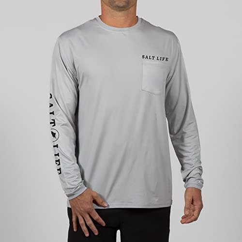 Salt Life Men's Incognito Long Sleeve Performance Shirt for Fitness Enthusiasts During Outdoor Activities Quick Dry Tech