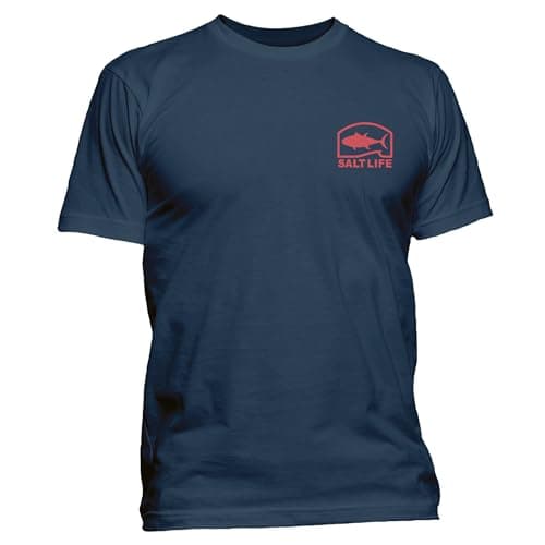 Salt Life Men's Pro Salt Tuna Short Sleeve Tee - Fishing Shirt, Men's, Blue, Medium, Soft Cotton Blend, Beach Day Shirt