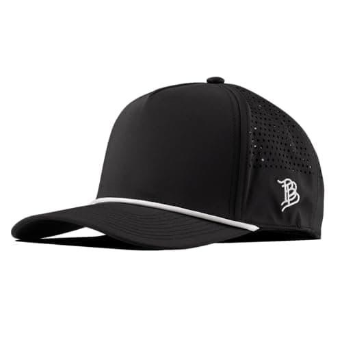 Branded Bare Curved 5 Panel Rope Hat Adjustable Snapaback Fitted Lightweight Comfort Stretch Quick Dry Hat
| Branded Ba — Black