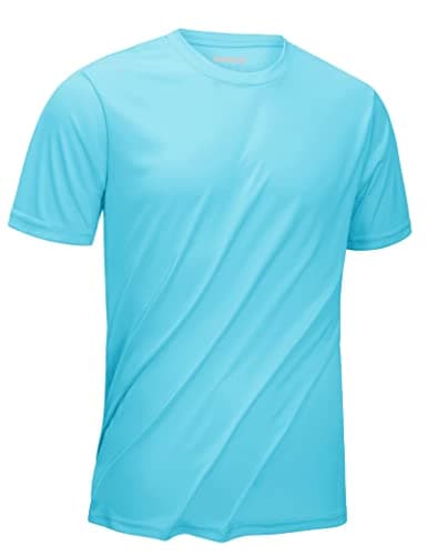 KEFITEVD Men's UPF 50+ Quick Dry Sun Protection Rashguard Shirt for Fishing and Workout
| KEFITEVD Men's SPF 50 Quick D — Ice Blue