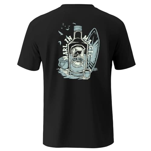 Palmyth Mens Fishing Shirts Short Sleeve UPF 50+ UV Sun Protection Shirt
| Palmyth Mens Fishing Shirts Quick Dry UPF 50 — Black / Marlin Magic