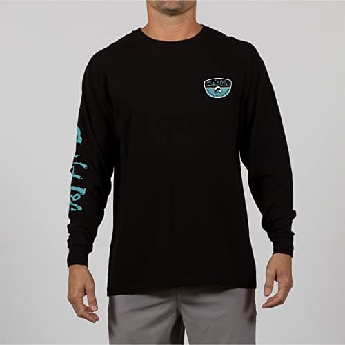 Salt Life Men's Fashionable Long Sleeve Crew Neck Tee for Morning Wave Style