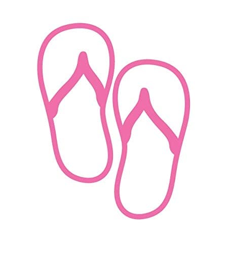 CRDesign Flip Flops - Sandals for Girls Hawaii Salt Island Beach Life Fishing Vacation (5", White)  
CRDesign Flip Flops — Baby Pink