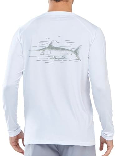 UPF 50+ Sun Protection NorthYard Men's Long Sleeve Swim Shirt
| Lightweight Quick Dry NorthYard Men's SPF 50+ Swim Rash