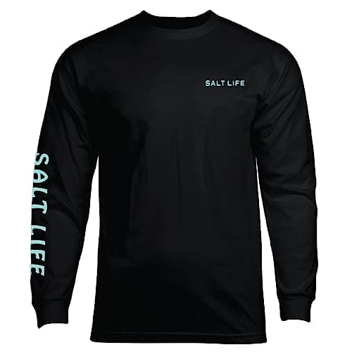 Salt Life Men's Deep Ventures Long Sleeve Tee - Casual Comfortable Cotton Tee for Men - Pool and Beach Outings - Soft St
