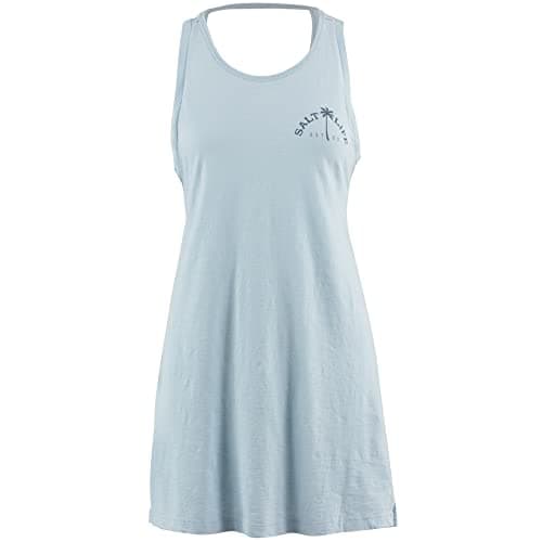 Salt Life Women's Charmer Dress + Beach Wear + Young Women + Lightweight and Breathable + Soft Fabric + Available in Var — Blue Fog