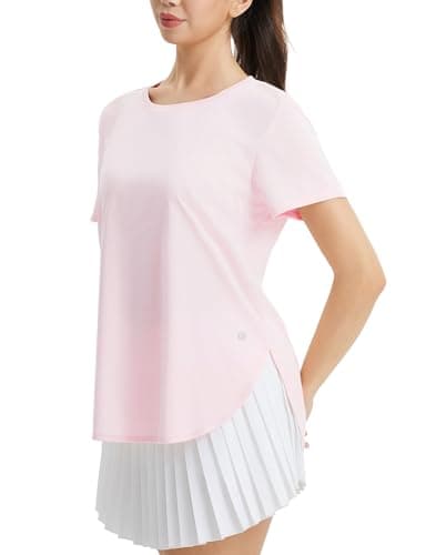 Quick Dry Baleaf Women's Short Sleeve Workout Tops
| Loose Fit Baleaf Women's UPF 50+ Running Shirts
| Baleaf Women's Q — Light Pink