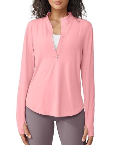 G4Free UPF 50+ Sun Protection Women's Long Sleeve Workout Tops for Lightweight Running
| G4Free Lightweight Quick Dry W — Pink