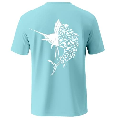 Palmyth Sun Protection Men's Short Sleeve Fishing Shirt UPF 50+ Quick Dry
| Palmyth Men's Short Sleeve Fishing Shirt UP — Skyblue / Sailfish