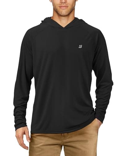 UPF 50+ Sun Protection Fishing Hoodie for Men Outdoor Activities
| Long Sleeve UV Protection Fishing Shirt for Men Suit — No Thumb Hole-black