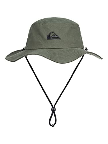 Quiksilver Men's Sun Protection Floppy Visor Bucket Hat for Outdoor Activities Wide Brim UV Protectionuppy Hat Size: S-M — Thyme