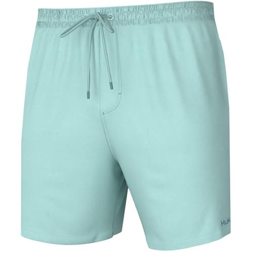 HUK Pursuit Volley Quick-Dry Fishing Shorts for Men Fast Drying Breathable Water Resistant Perfect for Summer Fishing Tr — Eggshell Blue