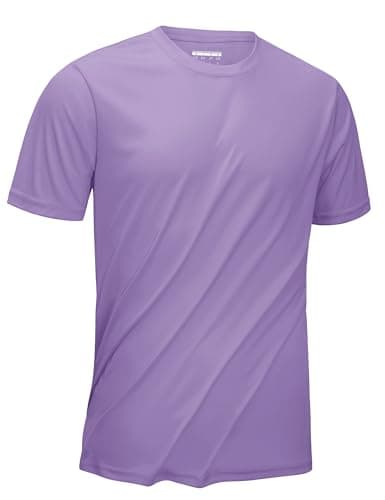 KEFITEVD Men's UPF 50+ Quick Dry Sun Protection Rashguard Shirt for Fishing and Workout
| KEFITEVD Men's SPF 50 Quick D — Light Purple