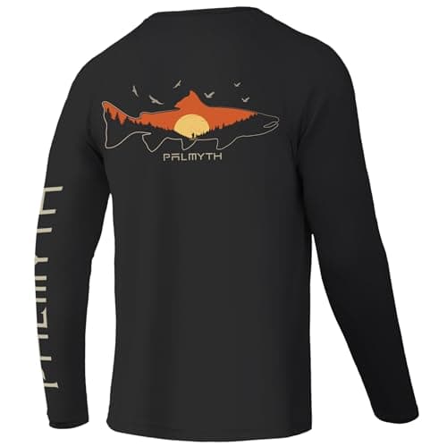 Palmyth Fishing Shirts for Men Long Sleeve UPF 50+ Sun Protection T-Shirt
| Palmyth Fishing Shirts Men Long Sleeve UPF — Black / Endless Stream