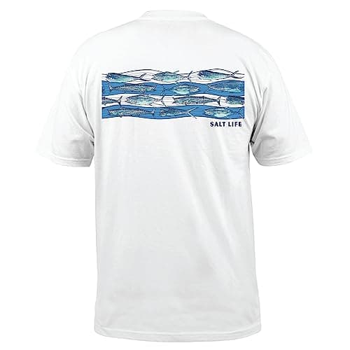 Salt Life Men's Comfortable Short Sleeve Tee for Casual Summer Wear — White
