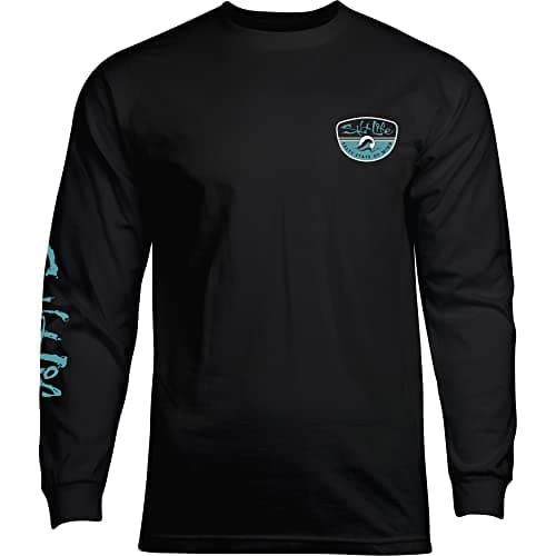 Salt Life Men's Fashionable Long Sleeve Crew Neck Tee for Morning Wave Style