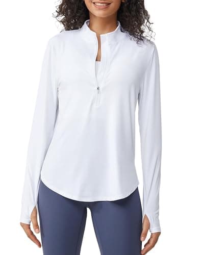 G4Free UPF 50+ Sun Protection Women's Long Sleeve Workout Tops for Lightweight Running
| G4Free Lightweight Quick Dry W