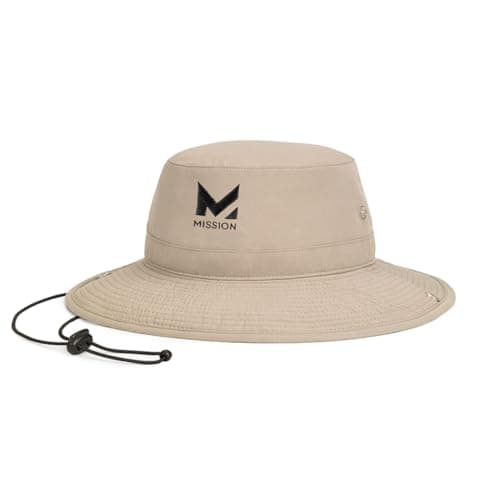 MISSION Cooling Bucket Hat - Unisex Wide-Brim Hat for Men & Women - Lightweight, Foldable & Durable — Khaki