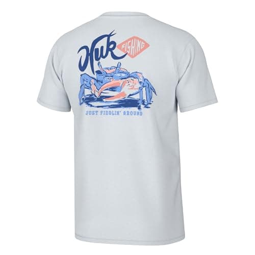 HUK Men's Quick-Dry Fishing Graphic Tee, Performance Short Sleeve, Water Sports Enthusiast
| HUK Men's Quick-Dry Fishin — Just Fiddlin - White