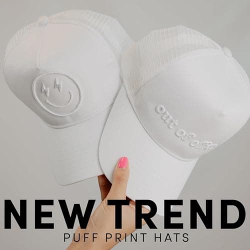 Katydid Salty Foam Trucker Hat for Women - Adjustable Fit - Mesh Ventilation - Fully Embroidered Design