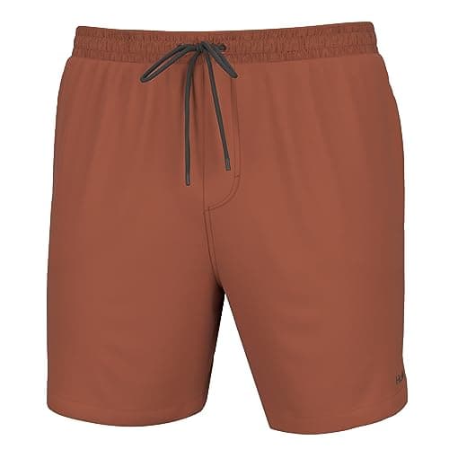 HUK Pursuit Volley Quick-Dry Fishing Shorts for Men Fast Drying Breathable Water Resistant Perfect for Summer Fishing Tr — Baked Clay