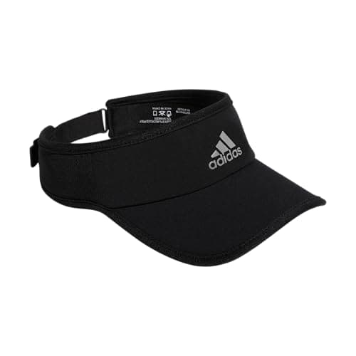 Adidas Superlite Sun Visor Hat for Women Sport Performance Outdoor Activities — Black/Silver Reflective/2.0