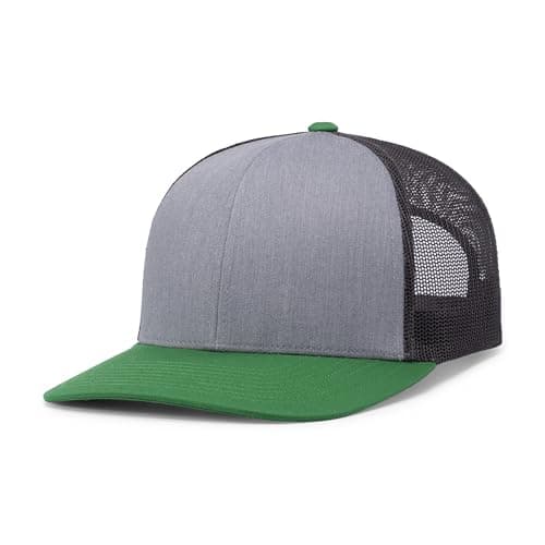 Pacific Headwear Snapback Trucker: Stylish Unisex Cap for Everyday WearComfortable All-Day Cap for Men and WomenSnapback — Heather Grey/Lt Charcoal/Green