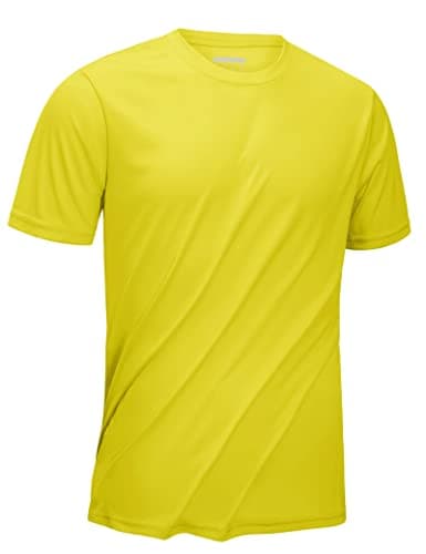 KEFITEVD Men's UPF 50+ Quick Dry Sun Protection Rashguard Shirt for Fishing and Workout
| KEFITEVD Men's SPF 50 Quick D — Yellow