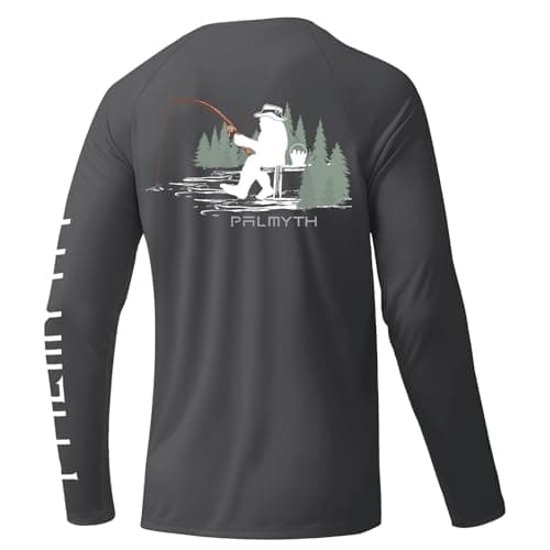 Palmyth Fishing Shirts for Men Long Sleeve UPF 50+ Sun Protection Tee
Palmyth Fishing Shirts for Men Sun Protection Sun — Charcoal / Bigfoot Hat