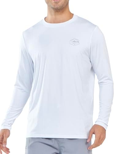UPF 50+ Sun Protection NorthYard Men's Long Sleeve Swim Shirt
| Lightweight Quick Dry NorthYard Men's SPF 50+ Swim Rash