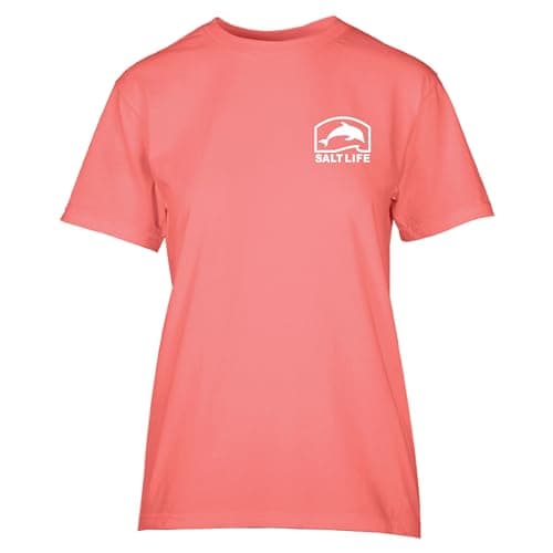 Salt Life Women's Pro Salt Dolphin Short Sleeve Tee + Size + Color + Summer Beach Wear + Comfortable Fit + Versatile Sty