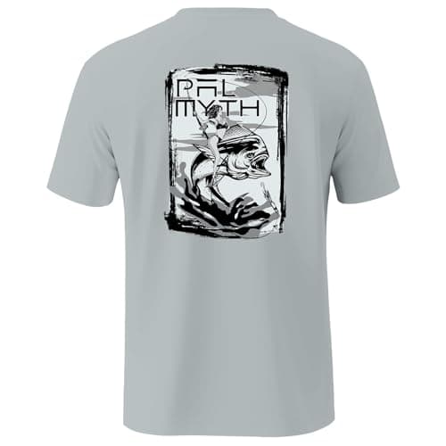 Palmyth Fishing Shirts for Men Short Sleeve UPF 50+ Sun Protection UV T-Shirt
| Palmyth Men's Short Sleeve Fishing Shir — Gray / Mahi Rider