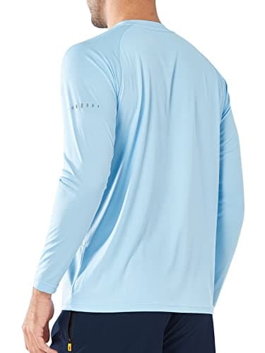 NORTHYARD Men's Sun Protection UPF 50+ Long Sleeve Swim Rash Guard Shirt for Workout Running UV Protection Fish Hiking