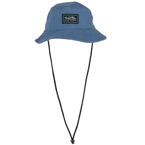 Salt Life Men's Chillax Boonie Hat + Summer + Men + Beach + UV Protection + Straw Construction + Wide Brim + Unstructure — Atlantic