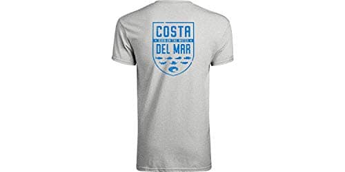 Costa Del Mar Men's Summer Comfort Short Sleeve T-Shirt Sun ProtectionOutdoor Wear — Heather Gray