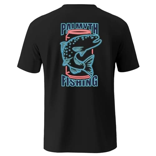 Palmyth Men's Sun Protection Fishing Shirt Short Sleeve UPF 50+ SPF Clothing
| Palmyth Men's UV Protection Fishing Shir — Black / Ice Trout