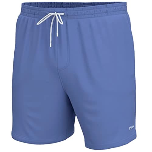 HUK Pursuit Volley Quick-Dry Fishing Shorts for Men Fast Drying Breathable Water Resistant Perfect for Summer Fishing Tr — Wedgewood