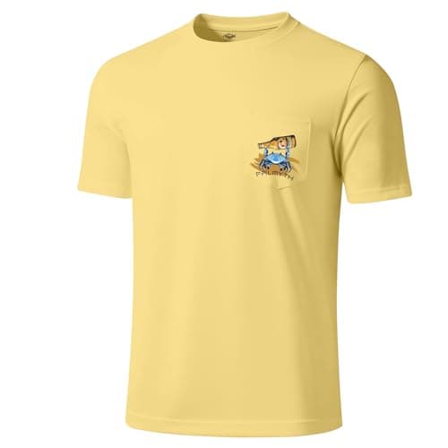 Palmyth Sun Protection Men's Short Sleeve Fishing Shirts UPF 50+ Rash Guard Tee
| Palmyth Men's Short Sleeve Sun Protec — Yellow / Crab