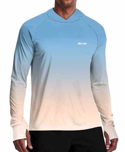 UPF 50+ Sun Protection Men's Hoodie Shirt for Fishing and Hiking
| Lightweight UPF 50+ Men's Hoodie Shirt for UV Protec — D-b-apricot
