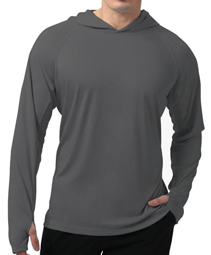 UPF 50+ Sun Protection Men's Hoodie Shirt for Fishing and Hiking
| Lightweight UPF 50+ Men's Hoodie Shirt for UV Protec — B-e-grey