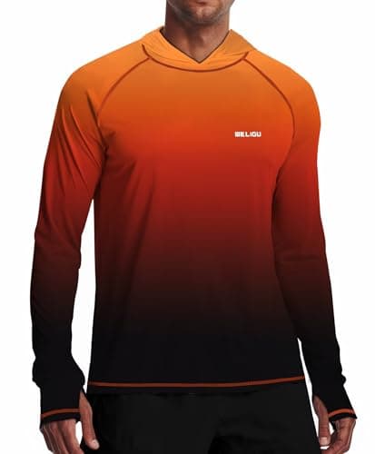 UPF 50+ Sun Protection Men's Hoodie Shirt for Fishing and Hiking
| Lightweight UPF 50+ Men's Hoodie Shirt for UV Protec — E-b-orange