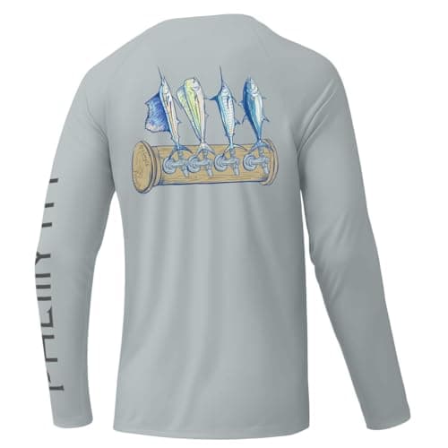 Palmyth Men's Long Sleeve Sun Protection Shirts
| Palmyth UV UPF 50+ Fishing Shirts for Men
| Palmyth Quick Dry Men's L — Gray / Tapped