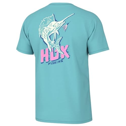 HUK Men's Quick-Dry Fishing Graphic Tee, Performance Short Sleeve, Water Sports Enthusiast
| HUK Men's Quick-Dry Fishin — Sail Bones - Marine Blue