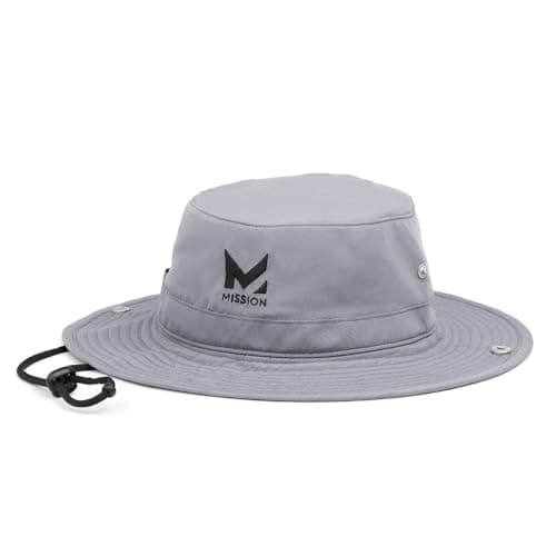 MISSION Cooling Bucket Hat - Unisex Wide-Brim Hat for Men & Women - Lightweight, Foldable & Durable — Charcoal