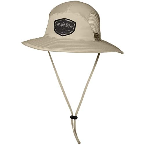 Salt Life Men's Stylish Boonie Hat for Outdoor Adventures with Adjustable Fit and Breathable Fabric, Sizes S-XXL — Khaki