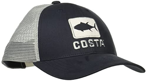 Costa Del Mar Men's Polarized Sunglasses Marlin Waves Trucker Style Beach Fishing Outdoor Sports Activities — Navy