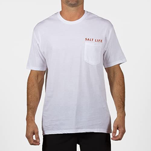 Salt Life Men's Sailin Flag Shirt Gray Size M