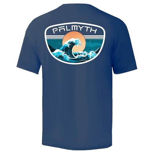 Palmyth Men's Sun Protection Fishing Shirt Short Sleeve UPF 50+ SPF Clothing
| Palmyth Men's UV Protection Fishing Shir — Dark Blue / Tidal